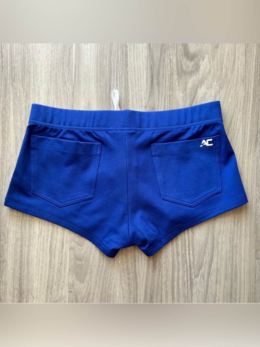 Andrew Christian | 3" Stretch Football Shorts in Royal Blue (Small) - Picture 6 of 16